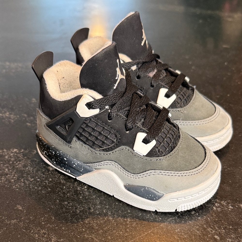 Nike Air Jordan 4 Retro Fear TD FV4538-002 Toddler Black Gray